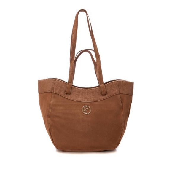 Shop Carmela Double Strap Suede Bag 186145 in Camel at Myshoeshop.co.za