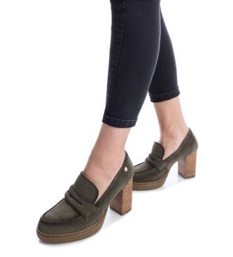Carmela Block Heel 161137 - Khaki - My Shoe Shop - Heel
