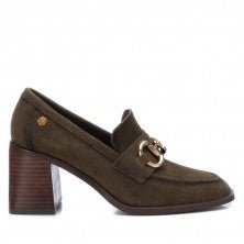 Carmela Block Heel with Link Detail 161138 - Khaki - My Shoe Shop - Heel