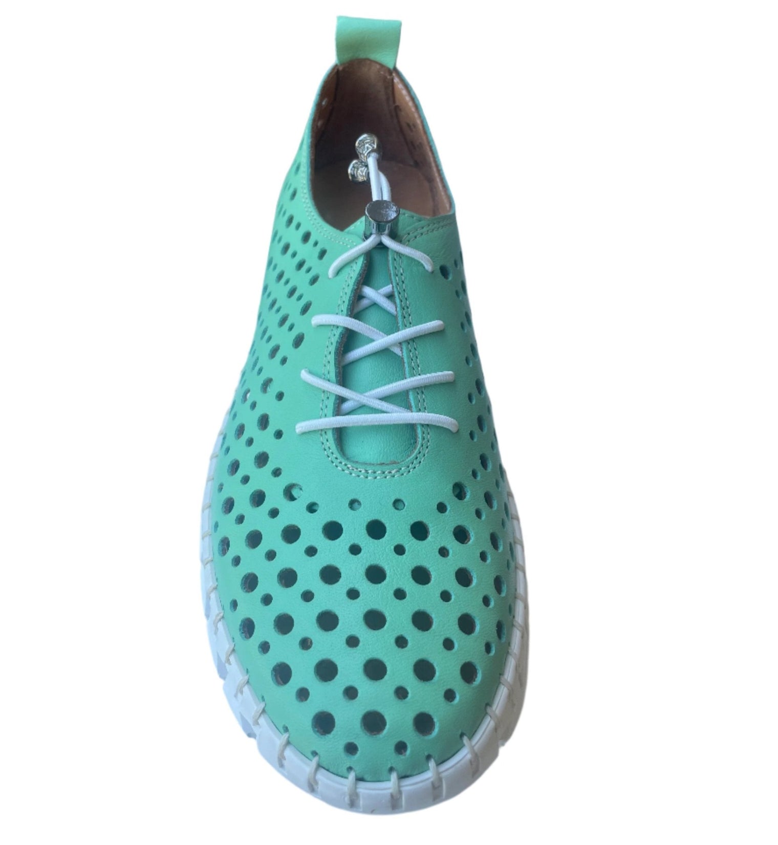 Via Veneto Leather Summer Sneaker 042.2005-6 -Green - My Shoe Shop - General