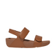 FitFlop Lulu adjustable leather back-strap sandal in Tan