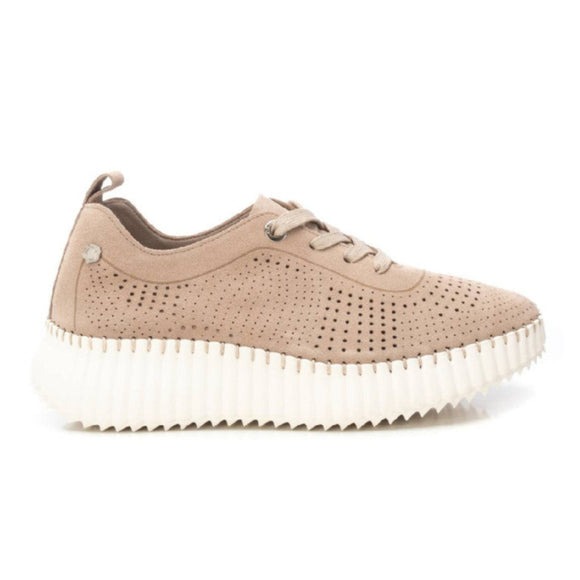 Bring comfort and style together with the Carmela Lasercut Suede Sneaker – Model 162325