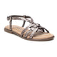 Carmela Flat Leather Sandal 162388 with braided leather straps, ankle buckle, and non-slip sole from Myshoeshop.co.za