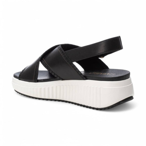 Elevate your summer style with the Carmela Leather Wedge Sandal with Stitch Detail from Myshoeshop.co.za