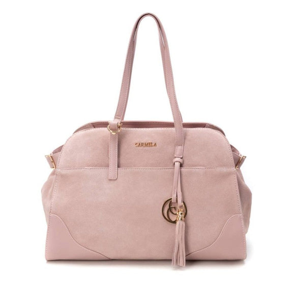 Shop Carmela Suede Bag 186146 in Nude at Myshoeshop.co.za