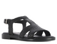 Carmela 162199 Leather Flat Sandal -  black