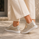Carmela 162327 gold lasercut leather sneaker alternate view