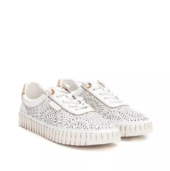 Refresh your everyday look with the Carmela Lasercut Leather Sneaker – Model 162327 form Myshoeshop.co.za