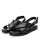 Shop Carmela Leather Sandal with Stitch Detail  162201 in Black on www.myshoeshop.co.za