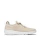 Side view of the FitFlop Super-Q Paris Beige knit slip-on laced sneaker with a white cushioned sole.