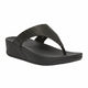 FitFlop Lulu Shimmer toe-post sandal in All Black with woven shimmer upper