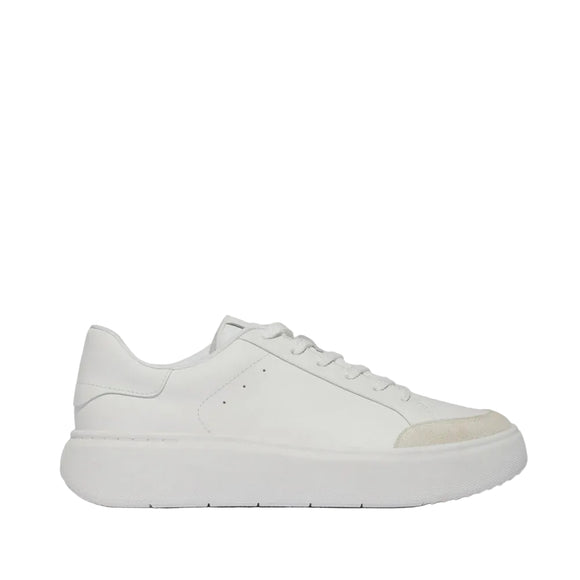 FitFlop RTG leather and suede sneaker in Urban White