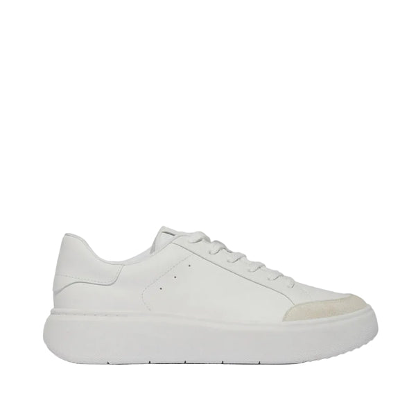 FitFlop RTG leather and suede sneaker in Urban White