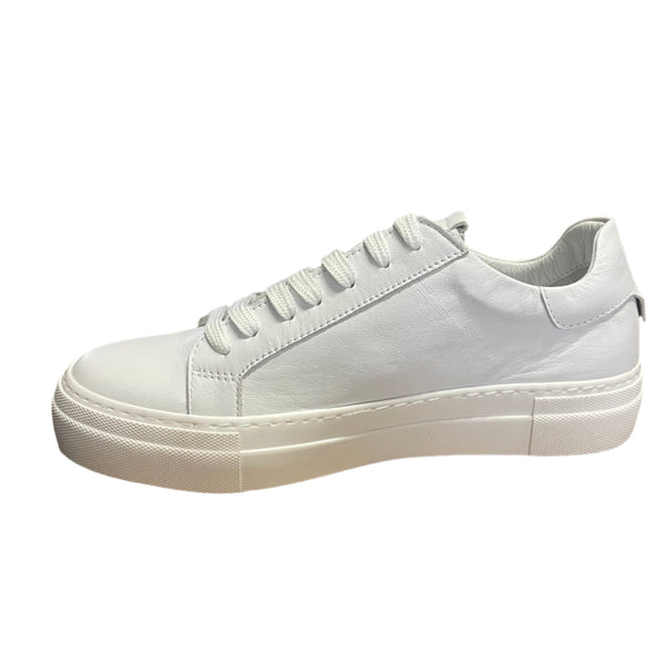 Via Veneto Leather Sneaker - White