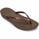 FitFlop iQushion flip-flop in Bronze with metallic straps and textured footbed