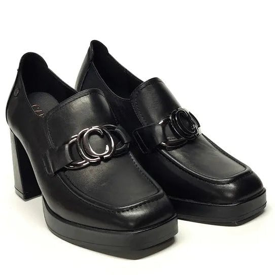 Carmela 161849 leather shoe - black - My Shoe Shop - Heel