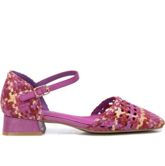 Carmela 162187 Closed nose ankle tie with block heel - Lilac - My Shoe Shop - sandal