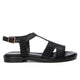Carmela 162199 Leather Flat Sandal - Black - My Shoe Shop - sandal