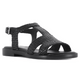 Carmela 162199 Leather Flat Sandal - Black - My Shoe Shop - sandal