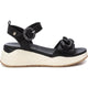 Carmela 162331 Leather Chunky Sandal - Black - My Shoe Shop - sandal