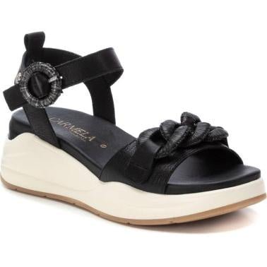 Carmela 162331 Leather Chunky Sandal - Black - My Shoe Shop - sandal