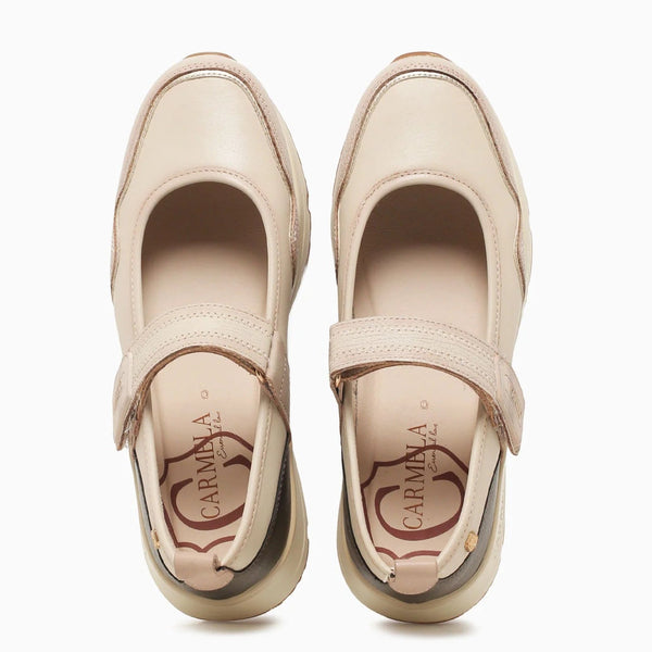 Carmela 162515 Leather Mary-Jane - Beige - My Shoe Shop - Loafer