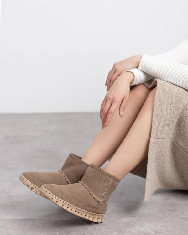 Carmela 162529 Suede Ankle boot - Taupe - My Shoe Shop - boot