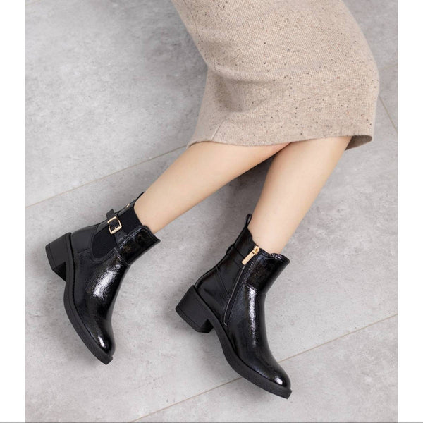 Carmela 162579 patent ankle boot - black - My Shoe Shop - boot
