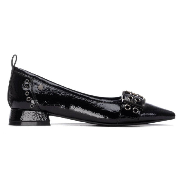 Carmela 162709 Patent Pointy Ballerina - Black - My Shoe Shop - Ballerina