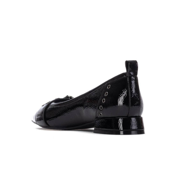 Carmela 162709 Patent Pointy Ballerina - Black - My Shoe Shop - Ballerina