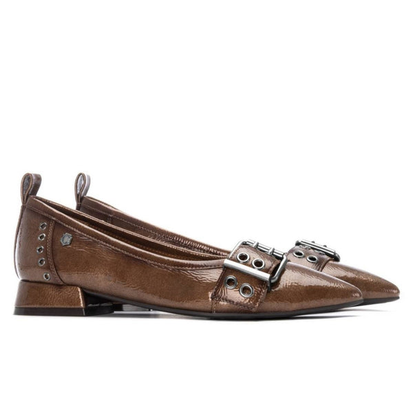 Carmela 162709 Patent Pointy Ballerina - Taupe - My Shoe Shop - Ballerina