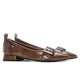 Carmela 162709 Patent Pointy Ballerina - Taupe - My Shoe Shop - Ballerina