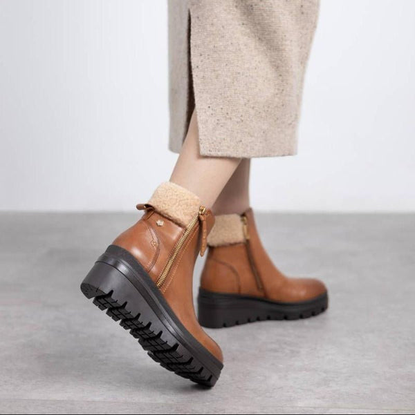 Carmela 162712 leather ankle boot - Camel - My Shoe Shop - boot