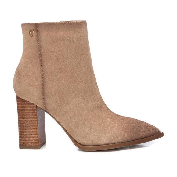 Carmela Ankle Boot with Block Heel 160918 - Beige - My Shoe Shop - boot