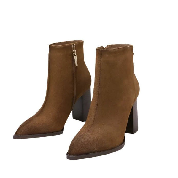 Carmela Ankle Boot with Block Heel 160918 - Camel - My Shoe Shop - boot