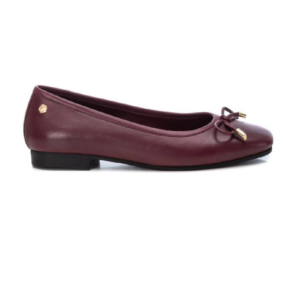 Carmela Ballerina with Bow Detail 161791 - Burgundy - My Shoe Shop - Ballerina