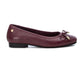 Carmela Ballerina with Bow Detail 161791 - Burgundy - My Shoe Shop - Ballerina