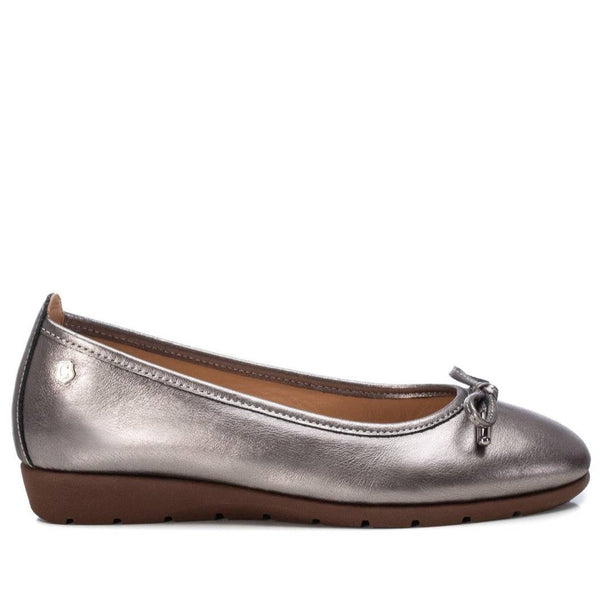Carmela Ballerina with Bow Detail 161985 - Silver (Plom) - My Shoe Shop - Ballerina