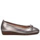 Carmela Ballerina with Bow Detail 161985 - Silver (Plom) - My Shoe Shop - Ballerina