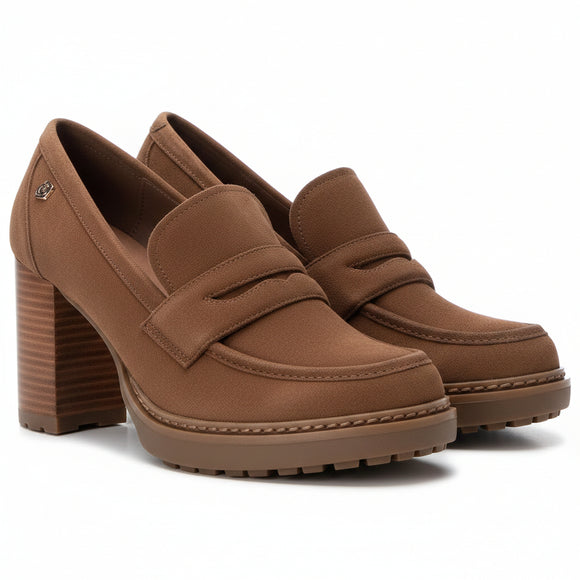 Carmela 161137 camel suede block heel shoe alternate view