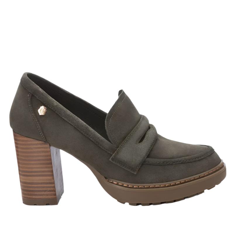 Carmela Block Heel 161137 - Khaki - My Shoe Shop - Heel