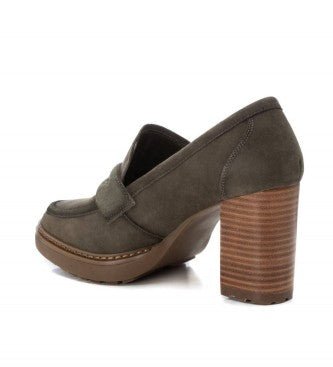 Carmela Block Heel 161137 - Khaki - My Shoe Shop - Heel