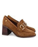 Carmela Block Heel with Link Detail 161138 - Camel - My Shoe Shop - Heel
