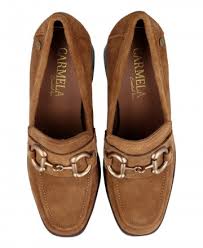 Carmela Block Heel with Link Detail 161138 - Camel - My Shoe Shop - Heel