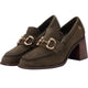 Carmela Block Heel with Link Detail 161138 - Khaki - My Shoe Shop - Heel