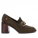 Carmela Block Heel with Link Detail 161138 - Khaki - My Shoe Shop - Heel