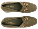 Carmela Block Heel with Link Detail 161138 - Khaki - My Shoe Shop - Heel