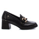 Carmela Block Heel with Link Detail 161941 - Black - My Shoe Shop - Heel