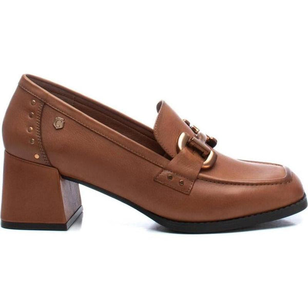 Carmela Block Heel with Link Detail 161941 - Camel - My Shoe Shop - Heel