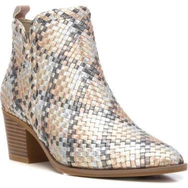 Carmela Braided Leather Boot 162342 - Nude - My Shoe Shop - boot